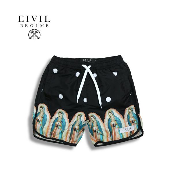 Civil Regime シビル・レジーム OUR LADY SWIM SHORTS BLACK ア...