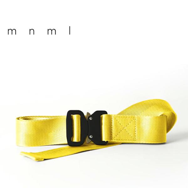 mnml ミニマル WEB BELT Yellow nylon マルチ ナイロンベルト ONE SI...
