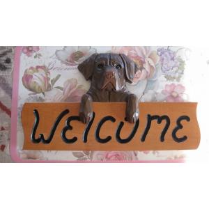 ウェルカムボード ラブラドール、チョコラブ、