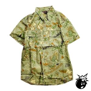 【THE HUNDREDS/ザ・ハンドレッツ】Diamond Hawaiian Shirt 半袖シャツ / Khaki カーキ｜itempost