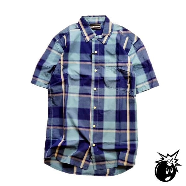 【THE HUNDREDS/ザ・ハンドレッツ】UNO SS WOVEN 半袖シャツ / BLUE ブ...
