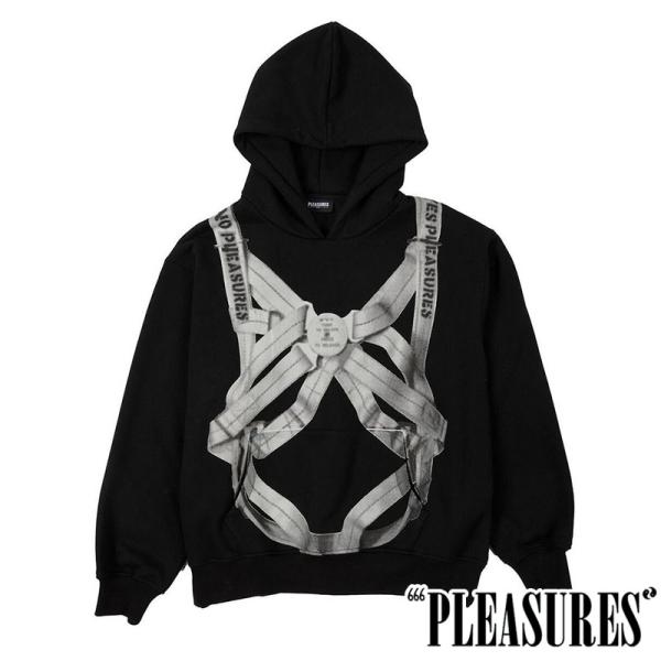 【PLEASURES/プレジャーズ】OBSERVER HOODIE パーカー / BLACK ブラッ...