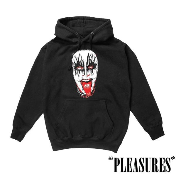 【PLEASURES/プレジャーズ】MOUTH HOODY パーカー / BLACK ブラック 黒