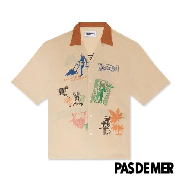 【PAS DE MER/パドゥメ】DEVIL’S LATTUCE SHIRT 半袖シャツ / NAT...