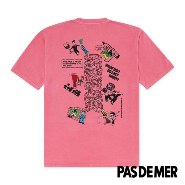 【PAS DE MER/パドゥメ】MAZE T-SHIRT Tシャツ / OLD FUCSIA ピン...