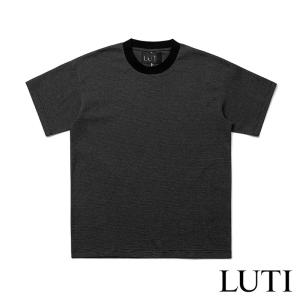 【LUTI/ルーシー】LUTI MICRO STRIPE KNIT Tシャツ / BLACK ブラック｜itempost
