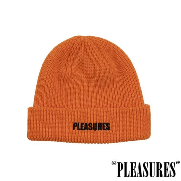 【PLEASURES/プレジャーズ】EVERYDAY BEANIE ニット帽 / ORANGE オレ...