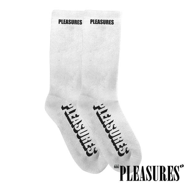 【PLEASURES/プレジャーズ】KNOCK OUT SOCKS ソックス / WHITE