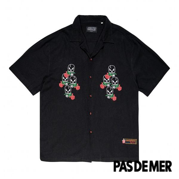 【PAS DE MER/パドゥメ】MAGIC SHIRT 半袖シャツ / BLACK