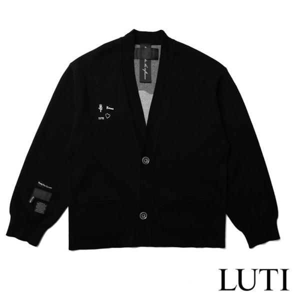 【LUTI/ルーティー】4 LOVERS ONLY CARDIGAN カーディガン / BLACK