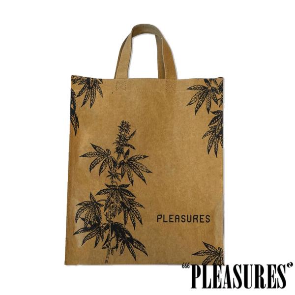 【PLEASURES/プレジャーズ】LEAF WASHABLE KRAFT BAG バッグ / NA...