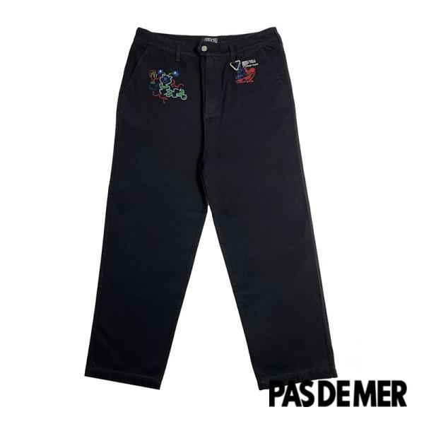 【PAS DE MER/パドゥメ】CATERPILLAR PANTS デニムパンツ / BLACK