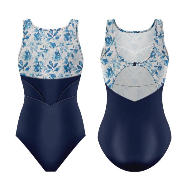 【Danse de Paris】Blisse Flora Bleu Inkwell レディース タン...