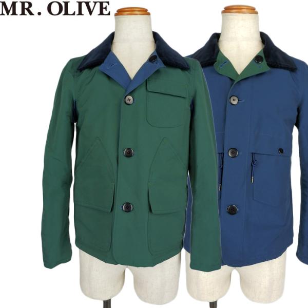 MR.OLIVE ミスターオリーブ リバーシブルジャケット グリーンxネイビー REVERSIBLE...