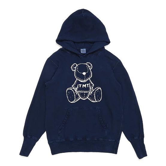 【TMT/ティーエムティー】VINTAGE INDIGO DYE SWEAT HOODIE（BEAR...