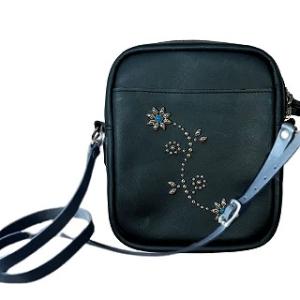 【TMTティーエムティー】INDIGO LEATHER SHOULDER STADS BAG/IND...