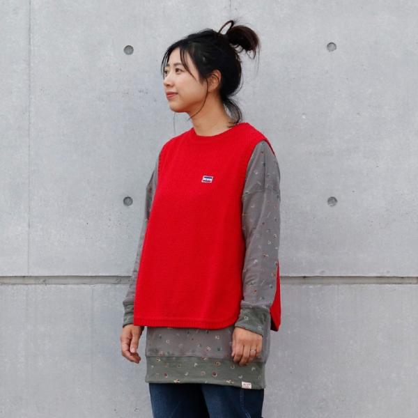 ASトリコワッペン サイドスリット ニットベスト