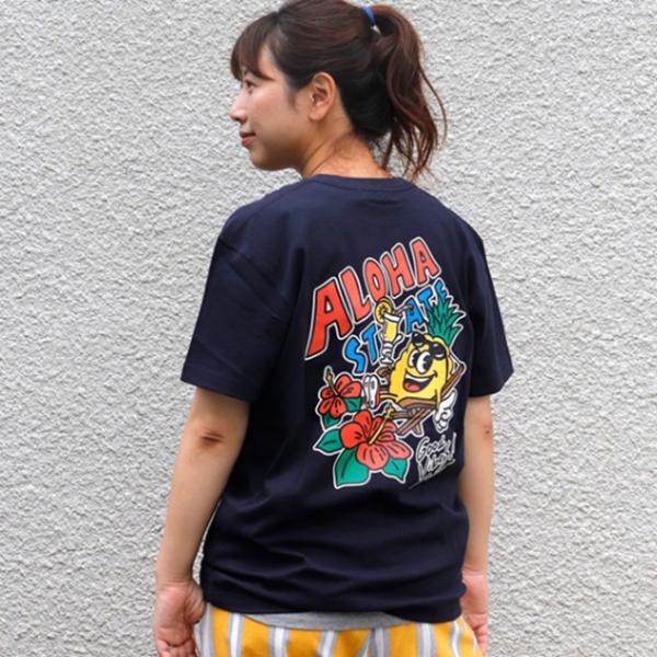 [お買い得]  Hula Lani パイナップル プリント 半袖Tシャツ