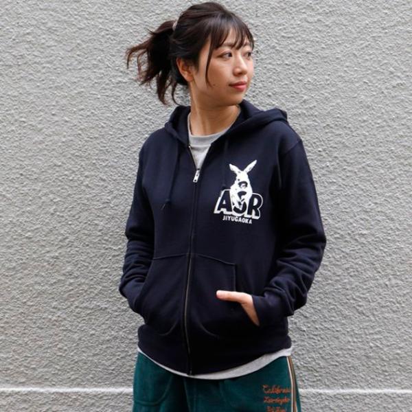 【再値下げ】ASRラビット プリント 裏毛 ZIPパーカー
