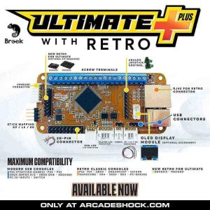 ARCADESHOCK(アーケード ショック) BROOK(ブルック) ULTIMATE PLUS RETRO BOARD アルティメット プラス レトロ ボード