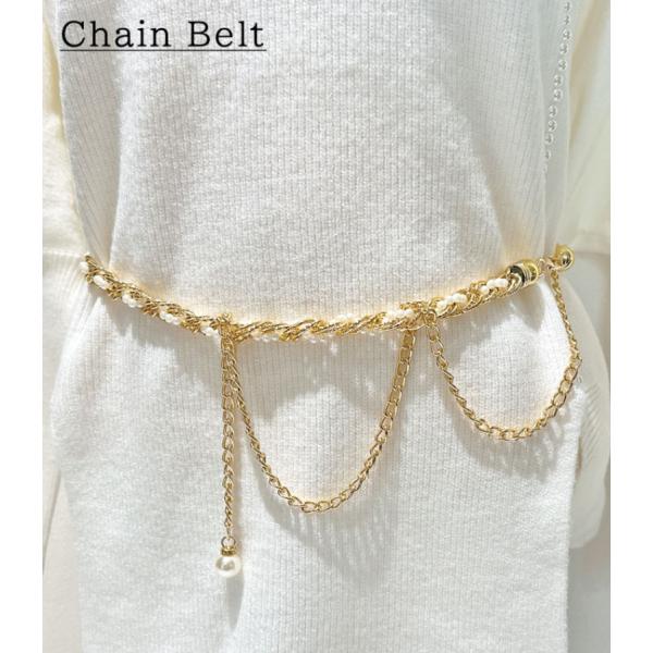 【オンライン限定】パールチェーンベルト