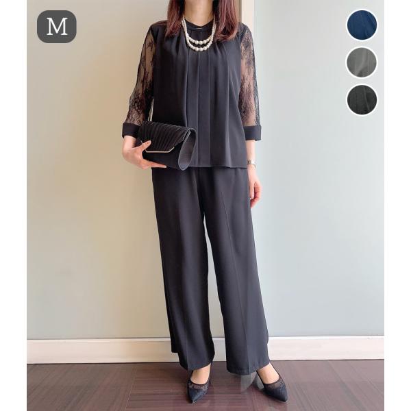 フロントプリーツブラウス+パンツ【2点SET】