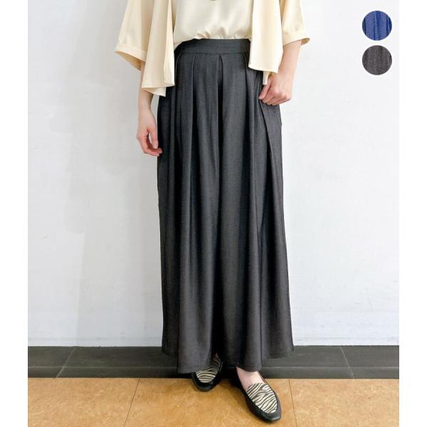 テンセルデニムワイドパンツ