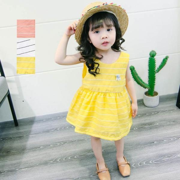 BAOBAO 子供服 バオバオ 女の子 バックリボン ワンピース ノースリップワンピース 女の子 ス...