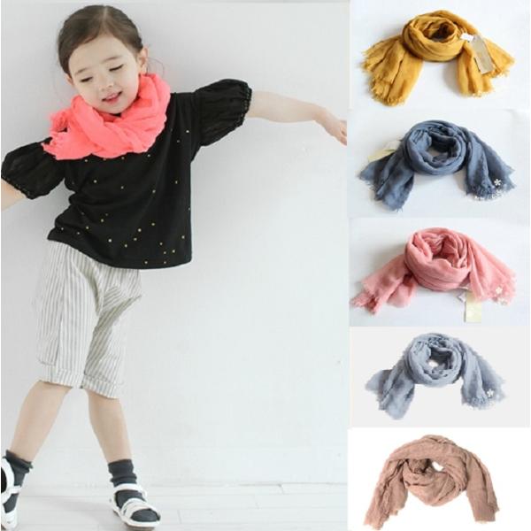 BAOBAO 子供服 バオバオ (kids) 女の子 キッズ カラフル 無地 ストール マフラー 子...