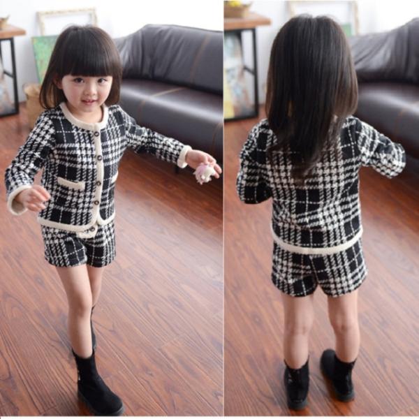 BAOBAO 子供服 バオバオ キッズ 女の子 上下セット タータンチェック 短パン ホカホカセット...