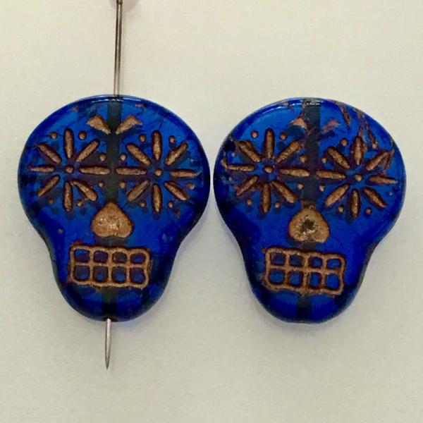 チェコ　シュガースカル　TR ディープ ブルー/ブロンズ　2個