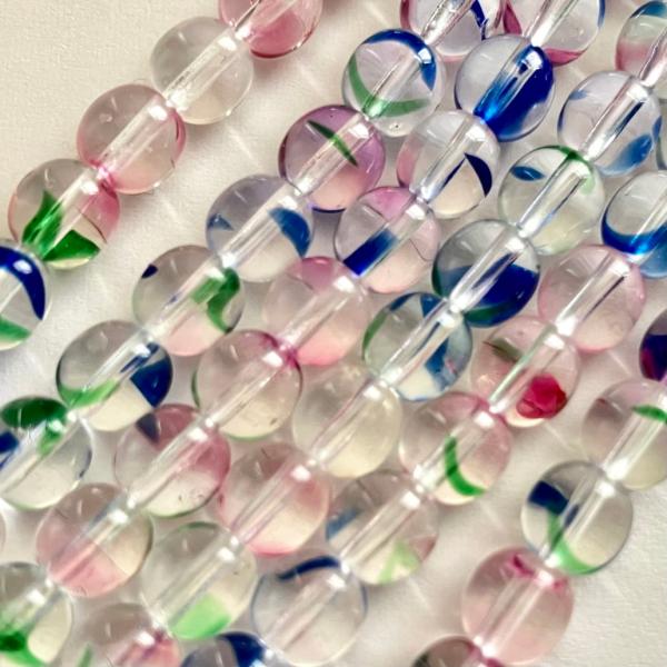 チェコ　ラウンド 6mm　クリア/カラー ミックス 　50個