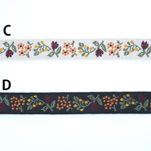 2cm幅 細幅手芸用テープフラワーリボン 花柄...の詳細画像4