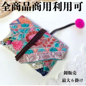 3.5cm幅 ゴールド花柄刺繍入りインド刺繍リ...の詳細画像4
