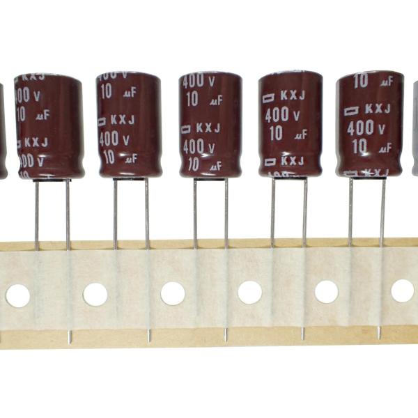 NIPPON CHEMI CON ラジアルリード 長寿命 高リプル 小形アルミ 電解コンデンサ 40...