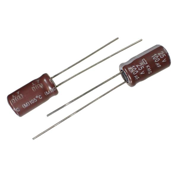 NIPPON CHEMI CON ラジアルリード 耐洗浄 小形 アルミ 電解コンデンサ 25V 10...