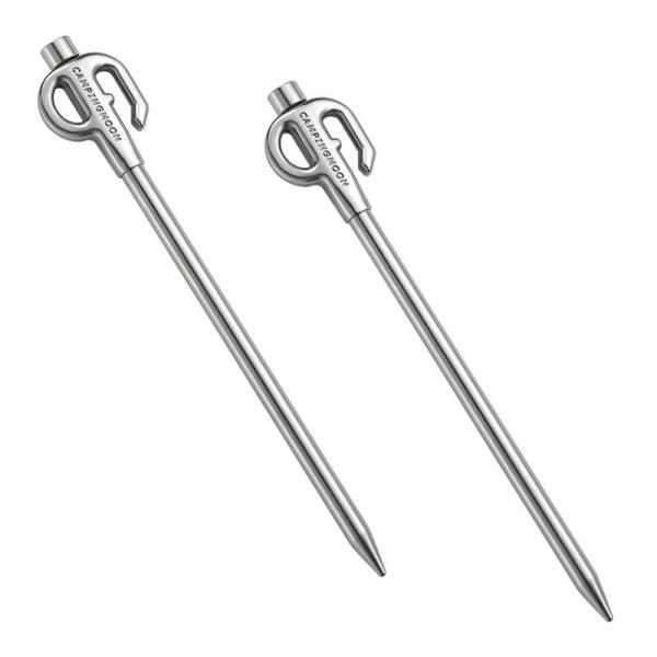 係留用ペグ ペット 小型犬用 ステンレス鋼420製 30cm  2点セット 360度回転 K45-3...