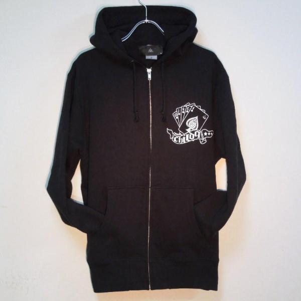 Joker Casino Swarovski Zip Up Parka black