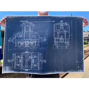 デキ3電気機関車 A1サイズ 実寸大図面