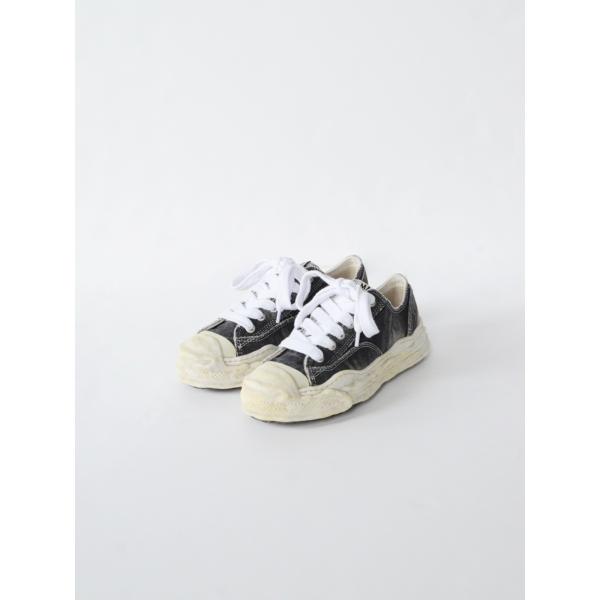 "HANK" OG Sole Bleach-Wash Denim Canvas Low-top Sn...