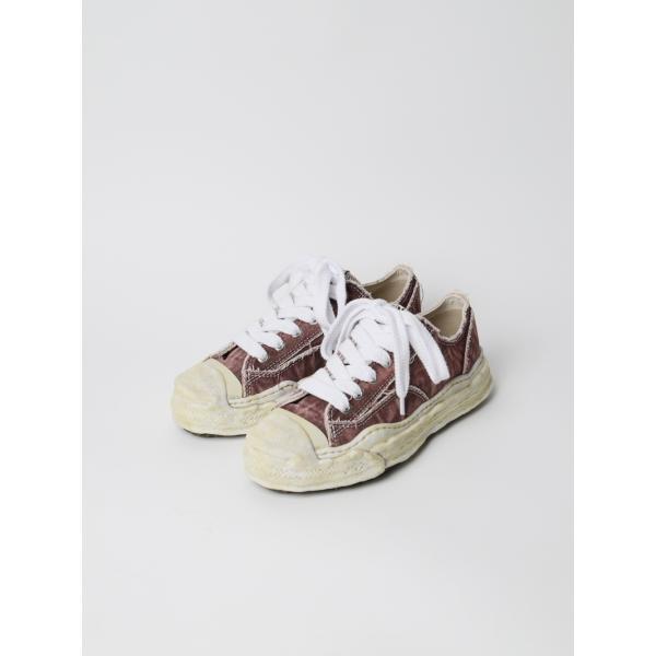 "HANK" OG Sole Bleach-Wash Denim Canvas Low-top Sn...