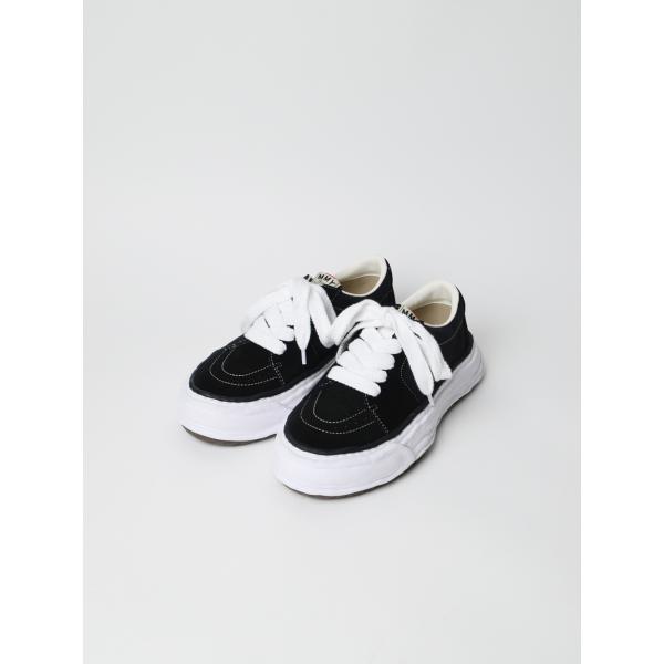 "ERIC" OG Sole Mix Material Low-top Sneaker (BLACK...