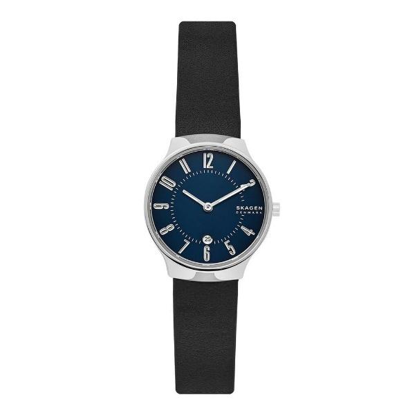 【並行輸入品】SKAGEN スカーゲン 腕時計 SKW2807 ネイビー ブラックレザーストラップ ...