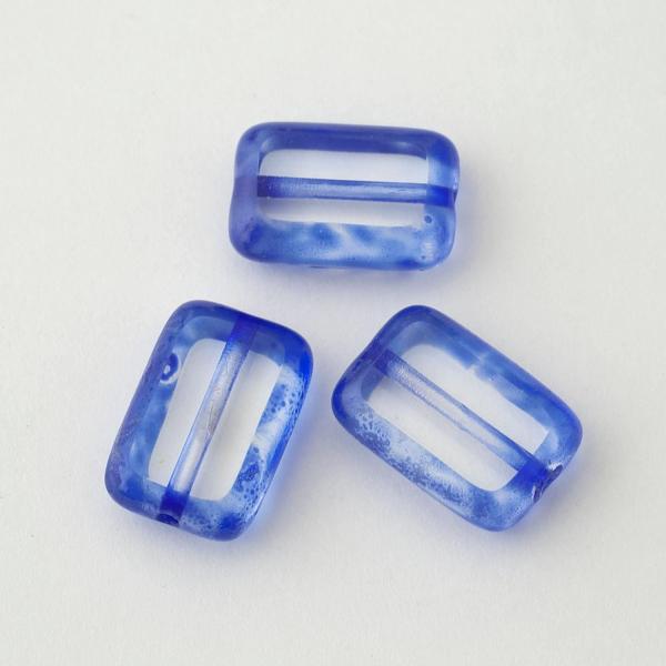 ウィンドウビーズ レクタングル サファイアアート 12mm×8mm