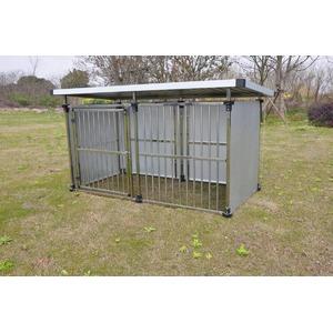 ドッグハウス DFS-M1 〔 0.5坪タイプ 屋外用 犬小屋 〕 中型犬 大型犬 ステンレス製 犬舎 ペット用品 ペットグッズ(卸商品)