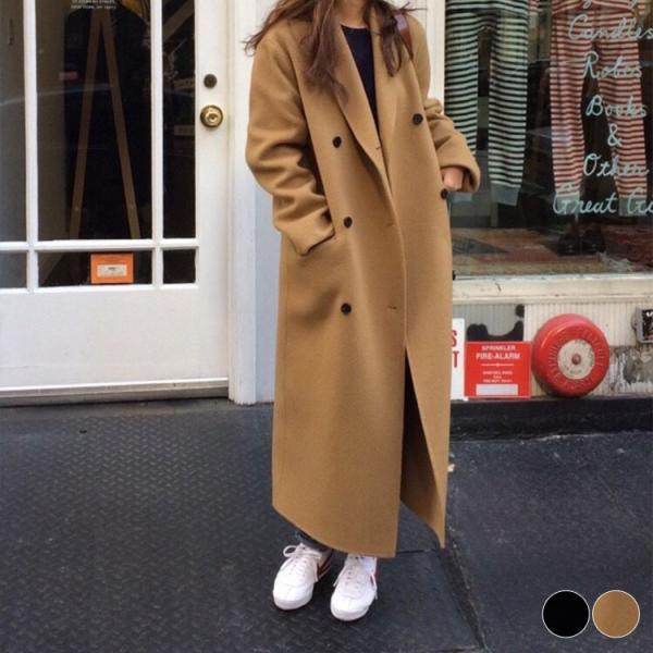 ダブルボタン ロング丈 チェスターコート