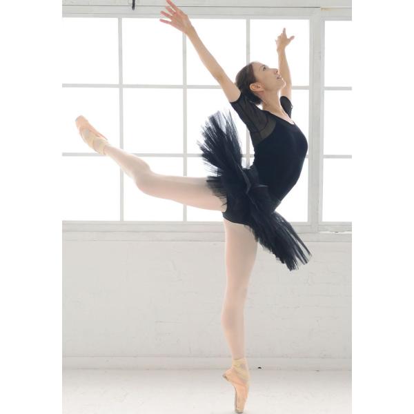 背中がキレイに見えると大好評♪チュールネット・レイヤーレオタード