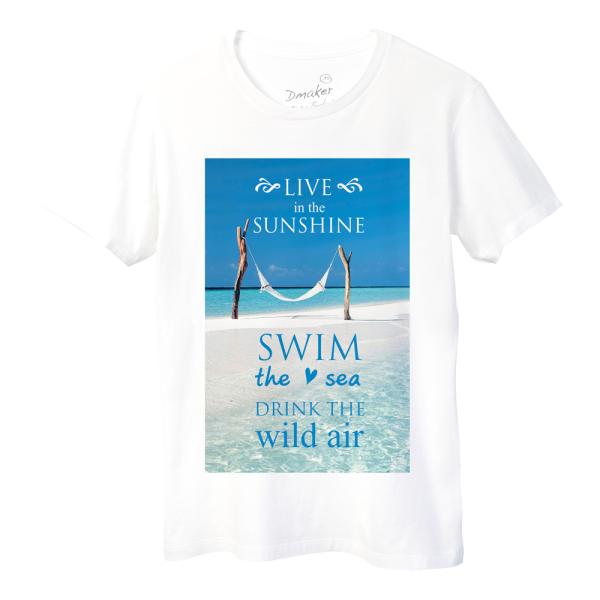白Tシャツ：swim the sea