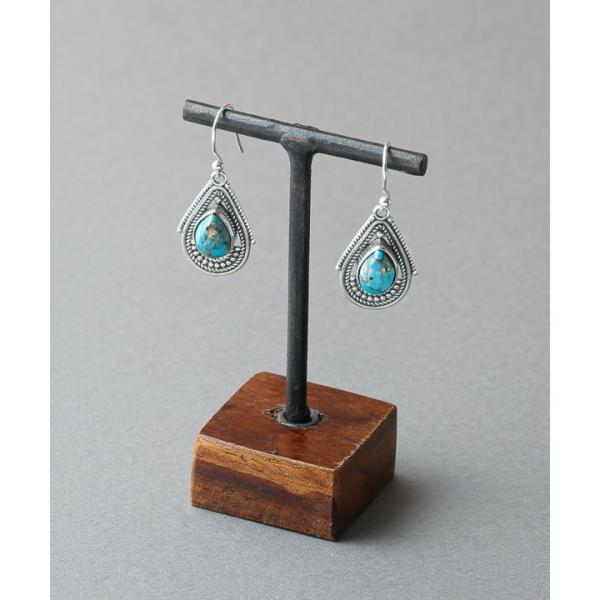 シルバーピアス　ターコイズ