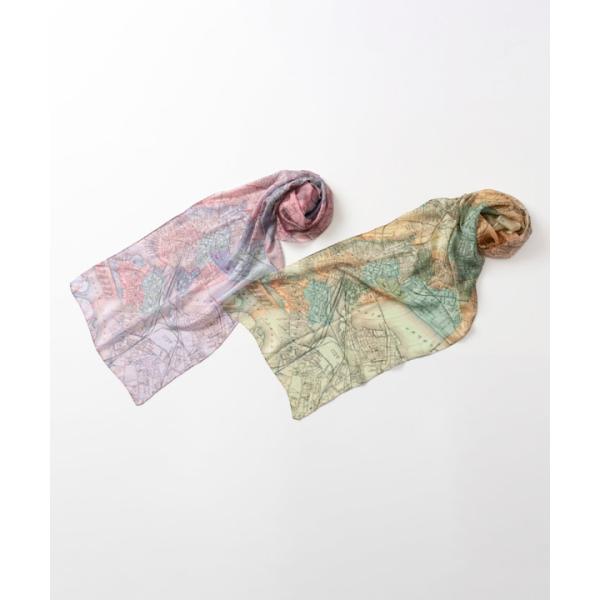 地図柄プリントショール